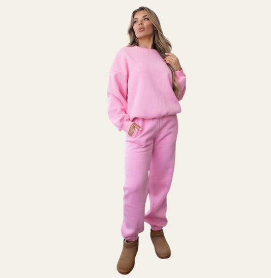 Mia Lounge Pink Fleece Sweatpants