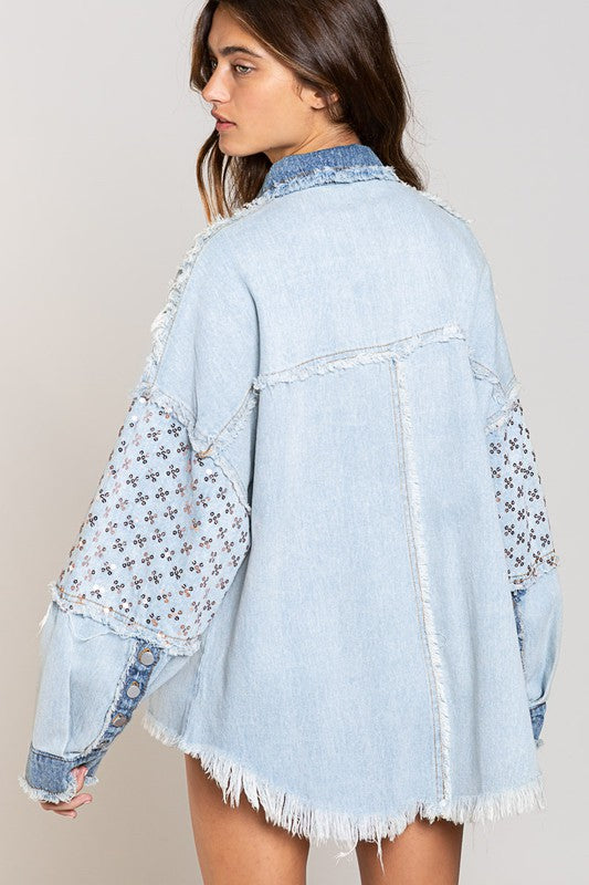 Sparkle Selena Denim Shacket