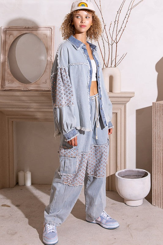 Sparkle Selena Denim Shacket
