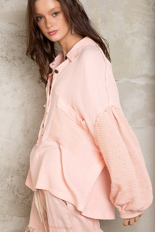 Rosey Pink Oversized Top