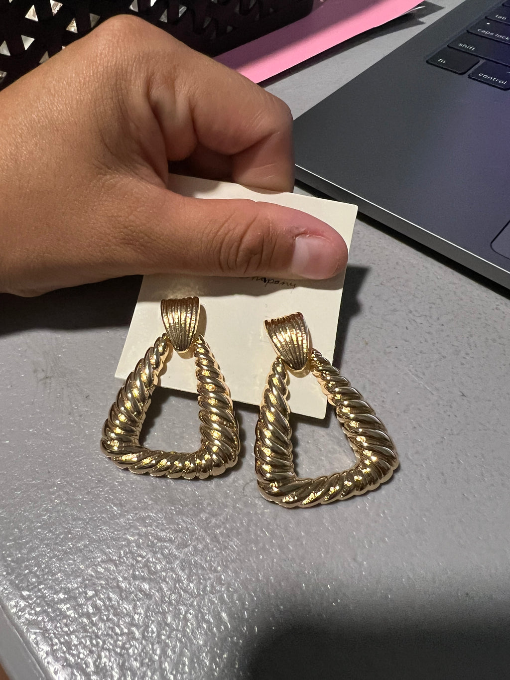 Triangle Hoop Earrings