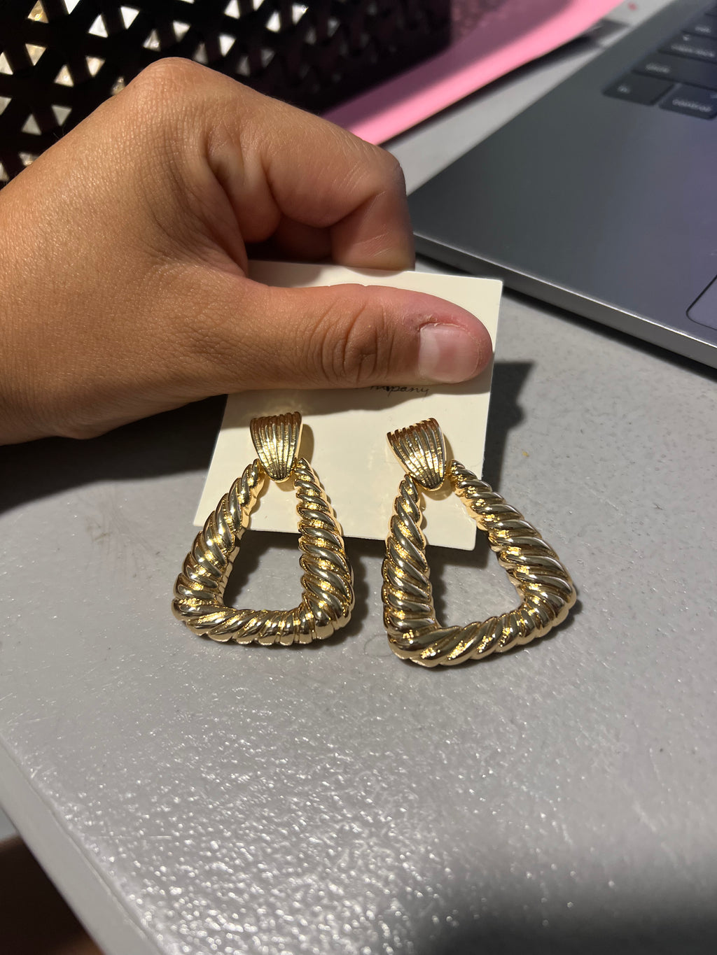 Triangle Hoop Earrings