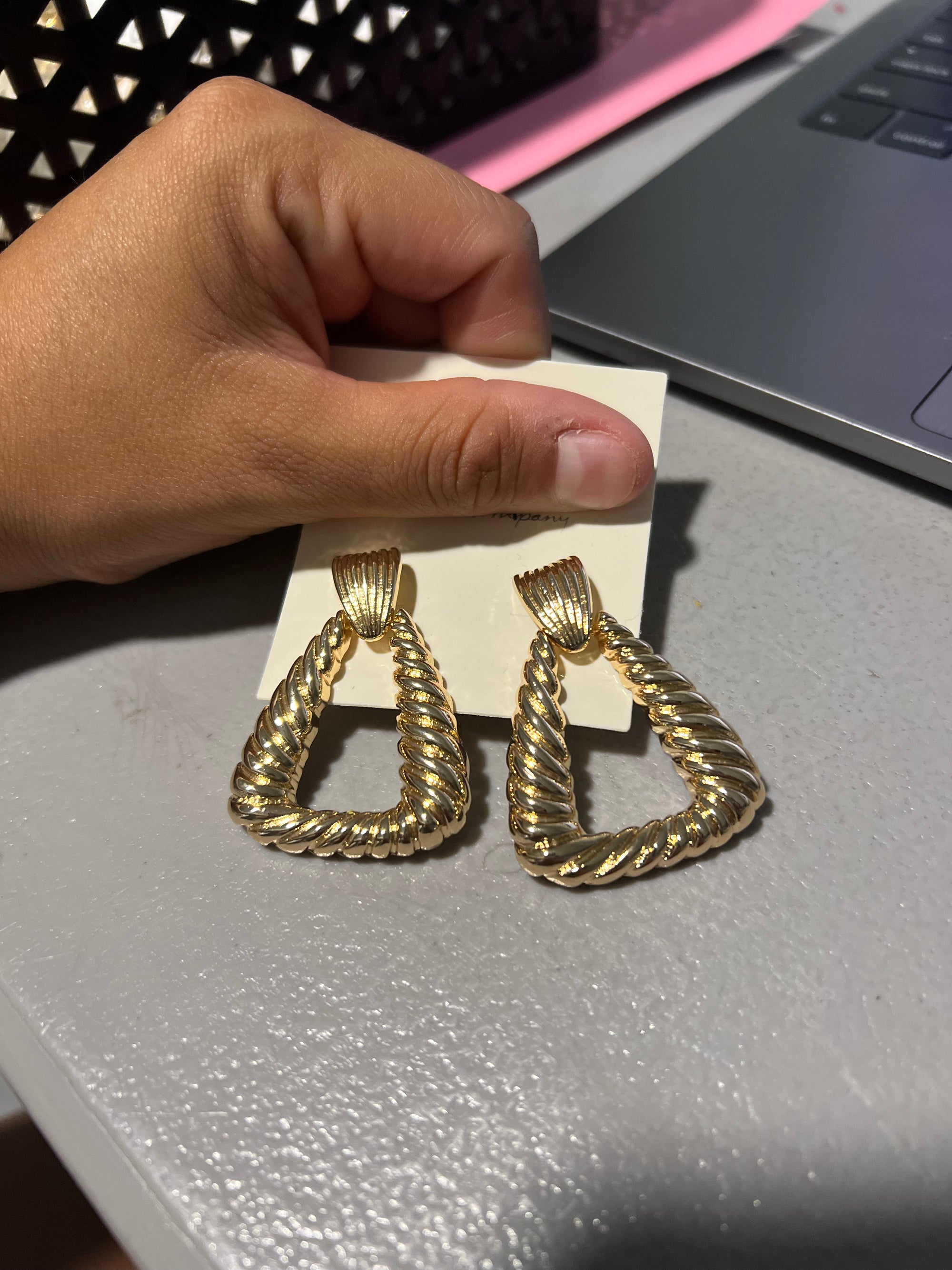 Triangle Hoop Earrings