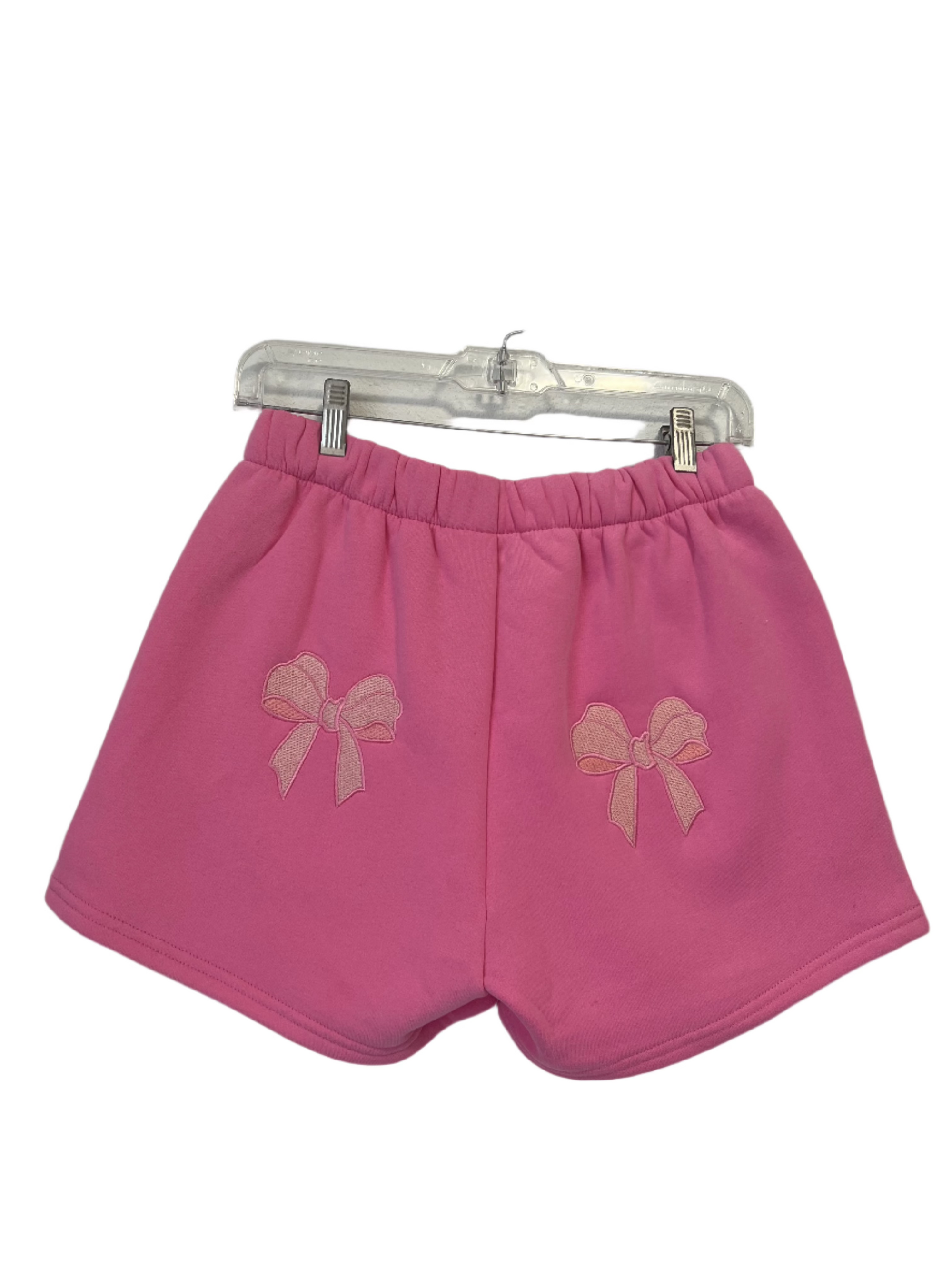 Pink Bows ON BACK of Shorts - SIZE MEDIUM