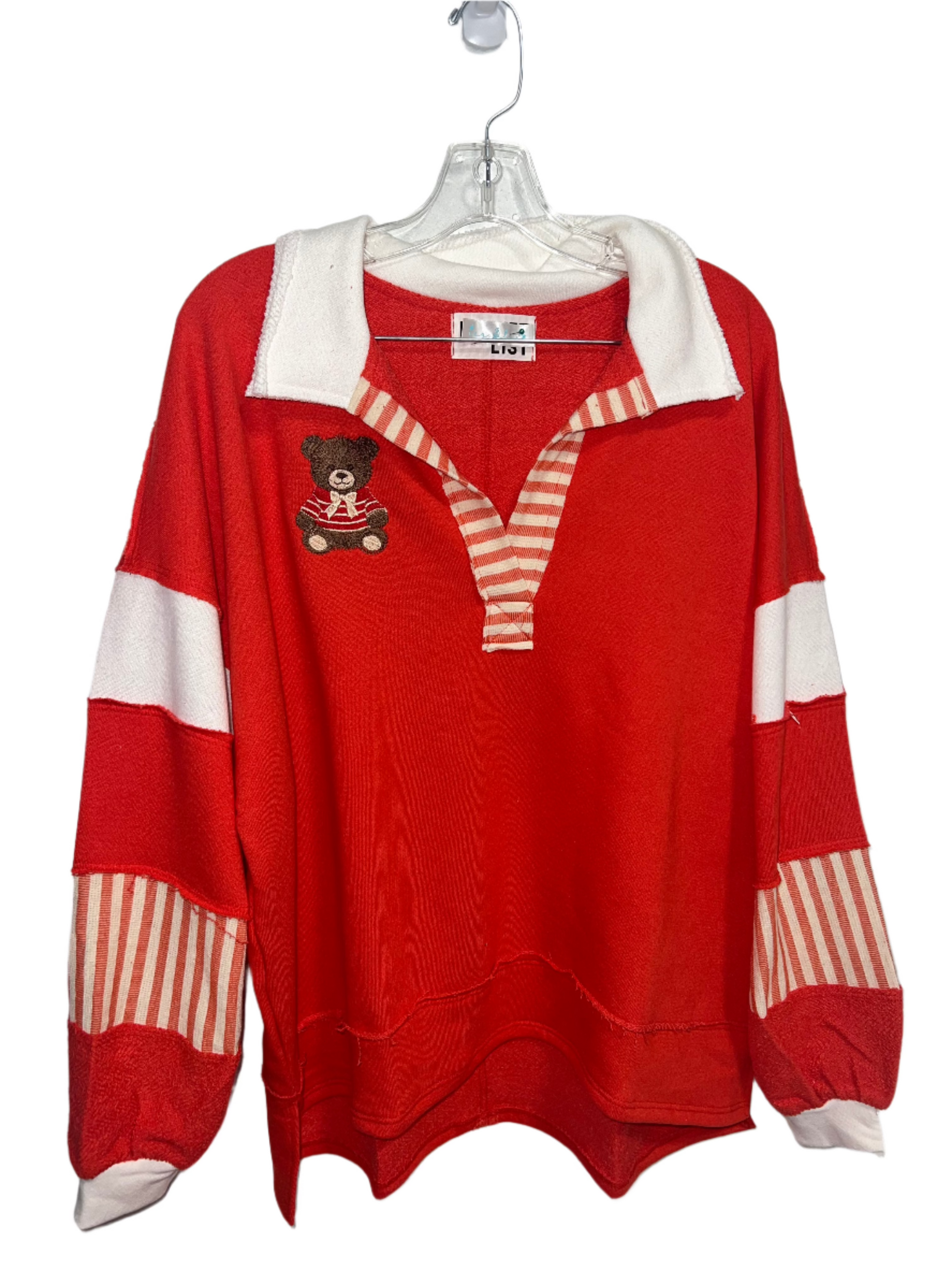 Teddy Bear Long Sleeve Top SIZE MEDIUM
